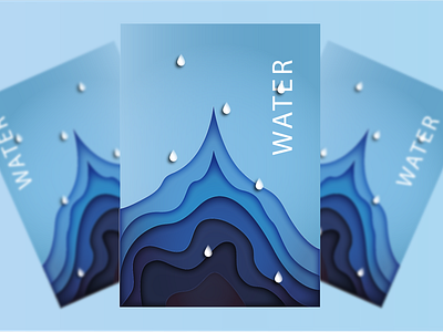 Postcard water branding design flyer graphic design illustration logo postcard postcard design water
