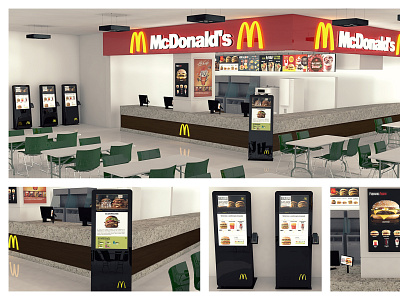 Proposta Loja conceito - McDonalds 3d cinema4d