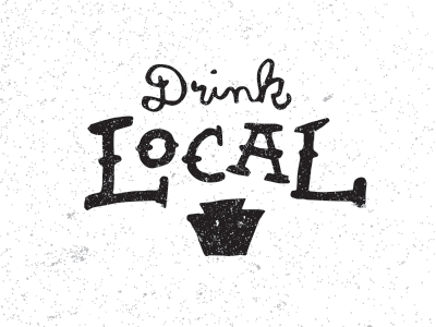 Drink Local beer drink local handwritten pa sketch texture type