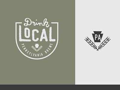 Drink Local PA beer branding brew craft crest gms keystone lettermark logo pennsylvania