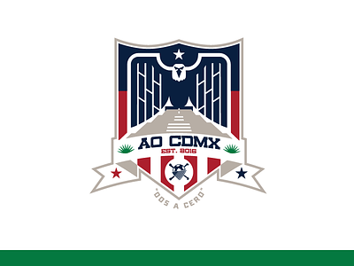 American Outlaws - Mexico City american outlaws ao branding crest eagle geometric gms logo soccer sports design