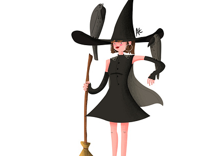 teen witch 1 character design concept art design digital illustration illustration illustrator photoshop texture