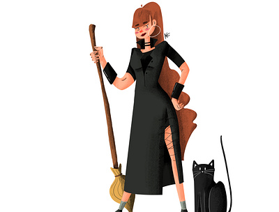 teen witch 2 character design concept art design digital illustration illustration illustrator photoshop texture