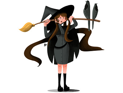teen witch 3 character design concept art design digital illustration illustration illustrator photoshop texture