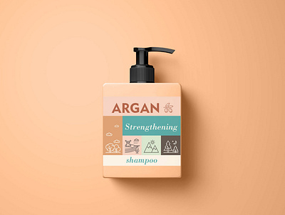 Argan Shampoo argan graphic design label design packaging design shampoo