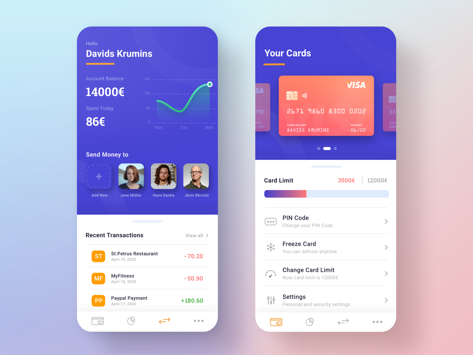 Finance App By Emre Devseren On Dribbble