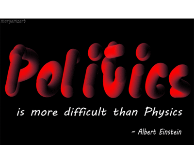 Politics art blending colors creativity design einstein illustration physics politics quote typography vector web