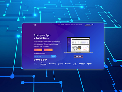 Landing page for a tracking tool design front end front end design front end dev landing page ui