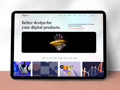 Design Agency Landing Page app business design design a web site design agency illustration landing page landing page design logo marketing typography ui web design website design