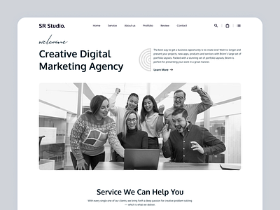 Digital Marketing Website advertising branding business cleen creative agency creative design design designer digital agency exploration interface design landing page landing page design logo marketing start up typography ui ux webdesign