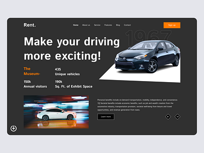 Rent Car Website Design