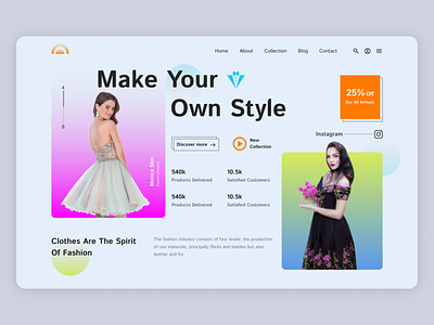 Fashion Landing Page Website apparel business clothing design e commerce fashion brand fashion store home page landing page landing page design logo outfit shopping style typography ui uidesign wear web website