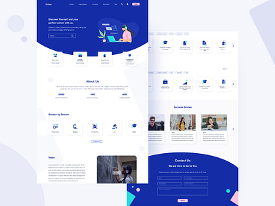 Online Learning about us page brading cards ui careers page clean ui contact us design education educational website illustration menu design minimal minimalist online learning ui ui design uidesign uiux website website design