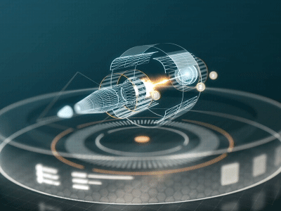 The Bullet 3d element 3d motion graphics iron man graphic motion holographic hologram digital art fui ui hud