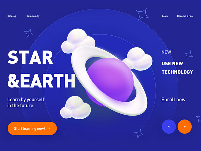 Stardust 3d design illustration ui