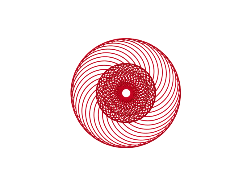 Swirl circle design motion red swirl vector