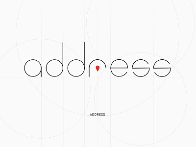 Address font font design illustration logo red