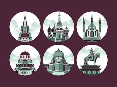 City Monument Icons