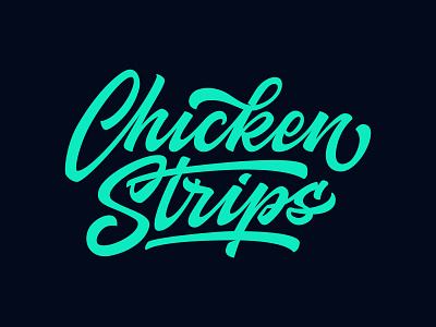 Chicken Strips customlettering handlettering lettering logo typography