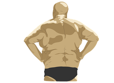 granpa back digital human body illustration illustrator man vector illustration