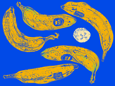 bruised bananas artwork banana color digital digital drawing digital illustration drawing fruits illustration procreate procreate app procreate art