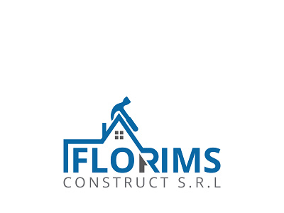 FLORIMS construct logo design branding business logo corporate custom logo graphic design home logo illustration minimal professional logo real estate real estate logo typography