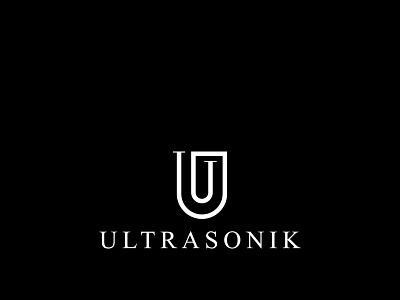 ULTRASONIK MINIMALIST LOGO business logo corporate creative logo design graphic design logo minimal minimalist logo modern logo professional logo typography