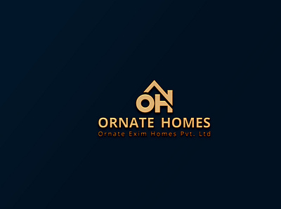 OrnateHomes Pvt ltd branding business logo custom logo graphic design home logo minimal professional logo property logo real estate logo typography vector