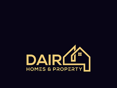 Dair Homes Property logo branding business logos custom logo eye cathing logo graphic design home logo modern logo professional logo real estate logo typography