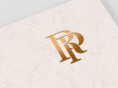 Luxury monogram logo RP