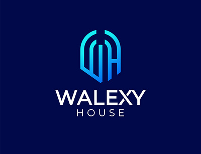 Walexy House initial logo colorful ligo h letters logo home logo hose logo initial logo letters logo logo minimal logo w letters logo