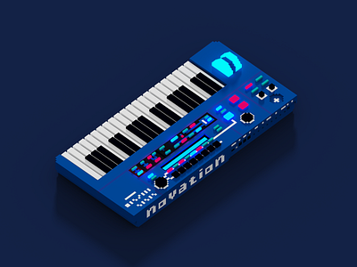 Cindy The Synthesizer 3d 3d art cindy day6 digitalart isometric magicavoxel novation synthesizer voxel voxel art voxelart wonpil