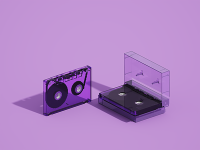 Cassette tape 3d 3d art blue cassette cassette tape digital digitalart illustration isometric magicavoxel minimal purple reto tape vintage voxel