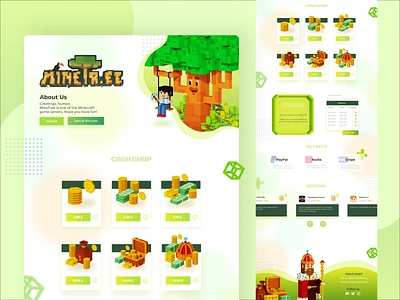 MineTree Website UI Mock-up 3d art digitalart illustration isometric magicavoxel minecraft minecraft server minetree mockup uiux voxel voxel illustration voxel uiux voxel website website website design website illustration website mockup