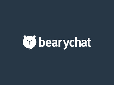 Logo Test 3 bear chat logo typography