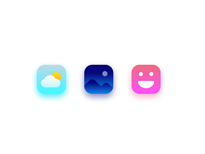 Weather icons app icon illustration ui