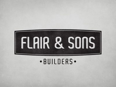 Flair & Sons | Logo builders construction flair sons identity logo retro vintage