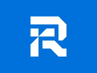R tech brand branding design digital geometric graphic design icon illustration letter r logo marks minimal shape simple tech ui