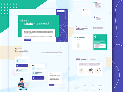 Landing Page for Self Introduction. branding design doctor illustration landing page design landingpage ui ux web website