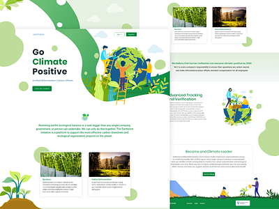 Earth Shot Landing Page Design.