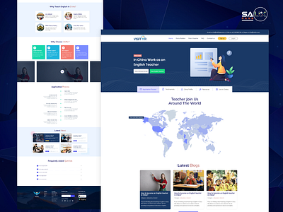 Working Website For Teachers. branding design illustration online job teacher typography ui ux web website