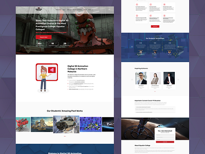 Diploma in Digital 3D Animation Course Landing Page.