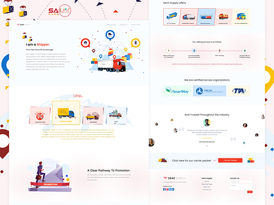 Landing Page for a Shipper.