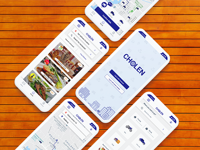 Ride sharing and food delivery app Cholen app branding design ui ux