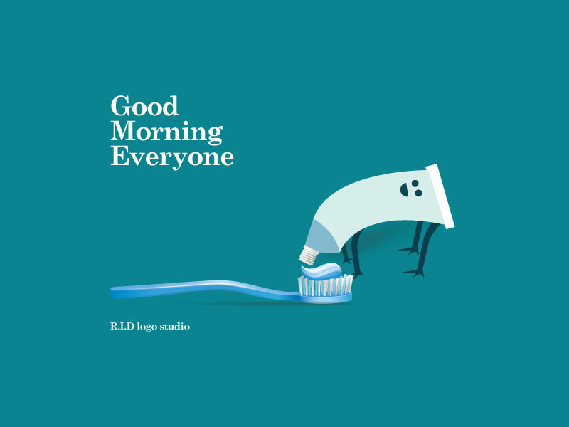 Good Morning flat ridlogostudio vector branding icon graphicdesigner needlogodesigner logodesigner logo illustration design good morning