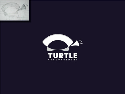 Turtle Announcement logo advertising agency announcement logo branding corporate logo design logo logo animal logodesigner minimalist logo needlogodesigner ridlogostudio turtle logo typography