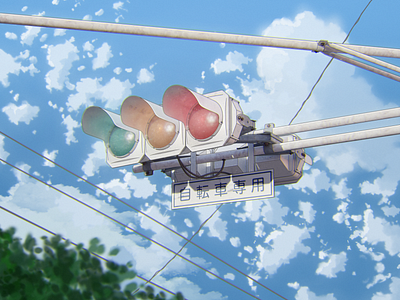 Traffic Light 3d anime animeart art b3d blender blender 3d blender3d cycles cyclesrender illustration japan photoshop render