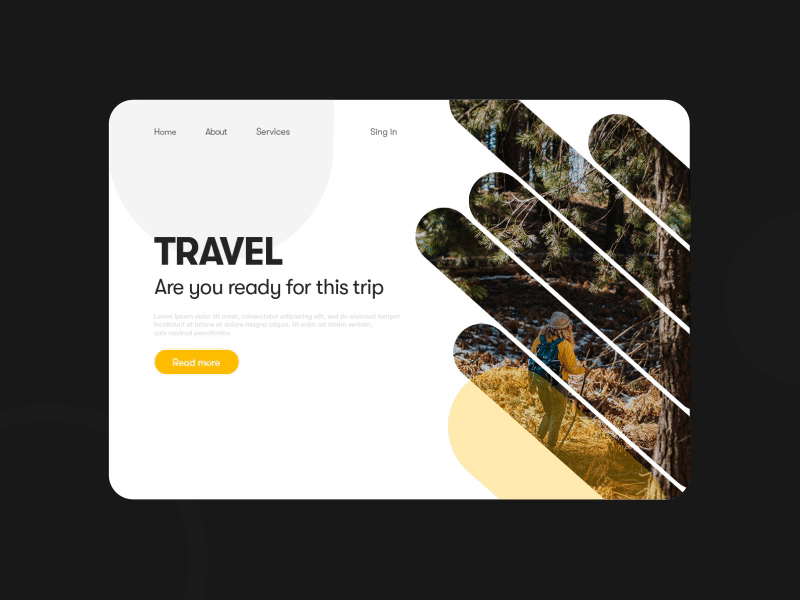 Travel - landing page