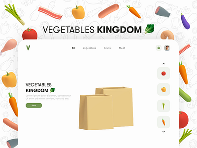 Vegetables kingdom after effects animation branding clean design graphic design illustration interaction design mobile motion motion design motion graphics store ui ui animation vegetables
