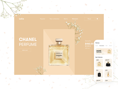 Perfume website after effects animation branding clean design fashion graphic design interaction design mobile motion motion design motion graphics perfume store ui ui animation website